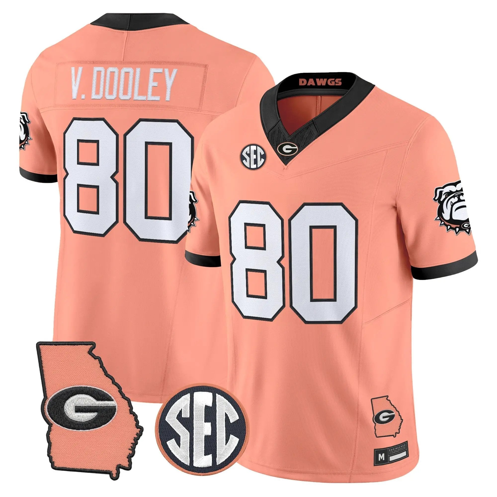 mens-georgia-bulldogs-the-big-peach-vapor-limited-jersey-all-stitched-09 - Top Design Fan Men Georgia Bulldogs The Big Peach Vapor Limited Jersey - Stitched
