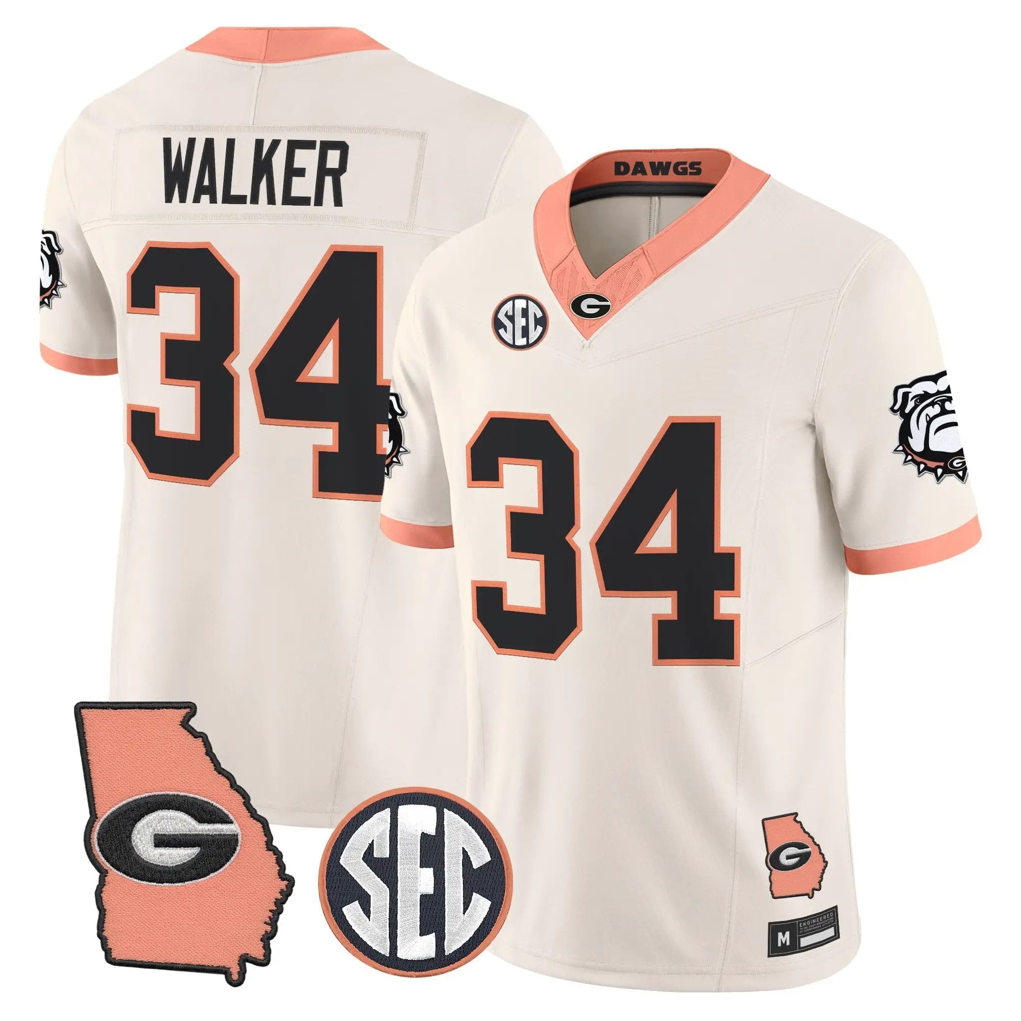 mens-georgia-bulldogs-the-big-peach-vapor-limited-jersey-all-stitched-19 - Top Design Fan Men Georgia Bulldogs The Big Peach Vapor Limited Jersey - Stitched
