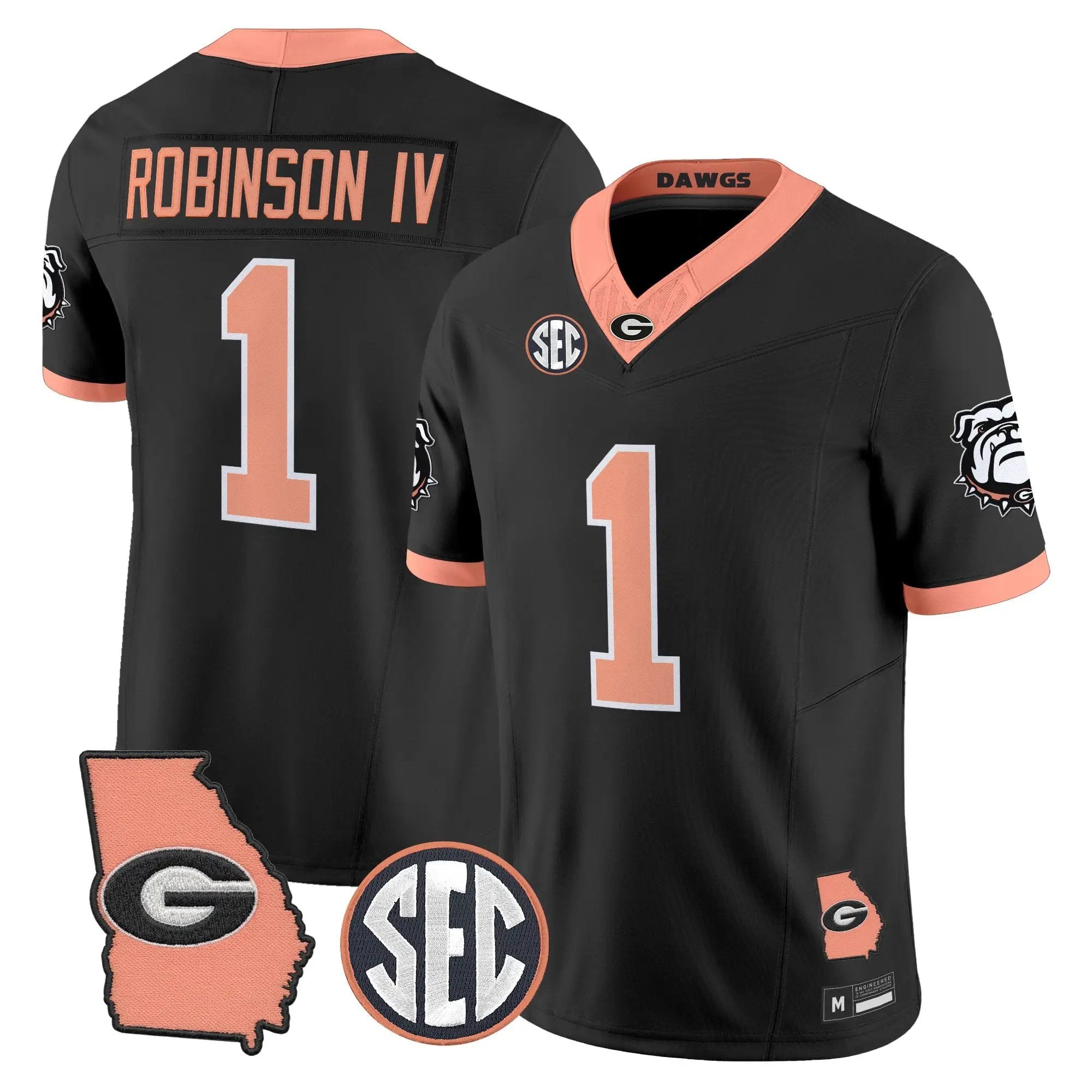 mens-georgia-bulldogs-the-big-peach-vapor-limited-jersey-all-stitched-39 - Top Design Fan Men Georgia Bulldogs The Big Peach Vapor Limited Jersey - Stitched