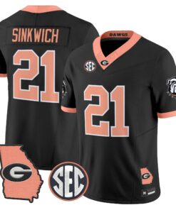 mens-georgia-bulldogs-the-big-peach-vapor-limited-jersey-all-stitched-44 - Top Design Fan Men Georgia Bulldogs The Big Peach Vapor Limited Jersey - Stitched