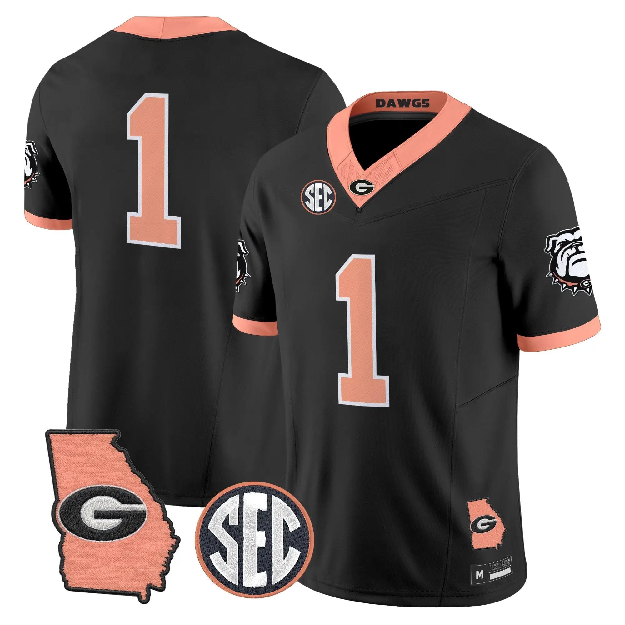 mens-georgia-bulldogs-the-big-peach-vapor-limited-jersey-all-stitched-47 - Top Design Fan Men Georgia Bulldogs The Big Peach Vapor Limited Jersey - Stitched