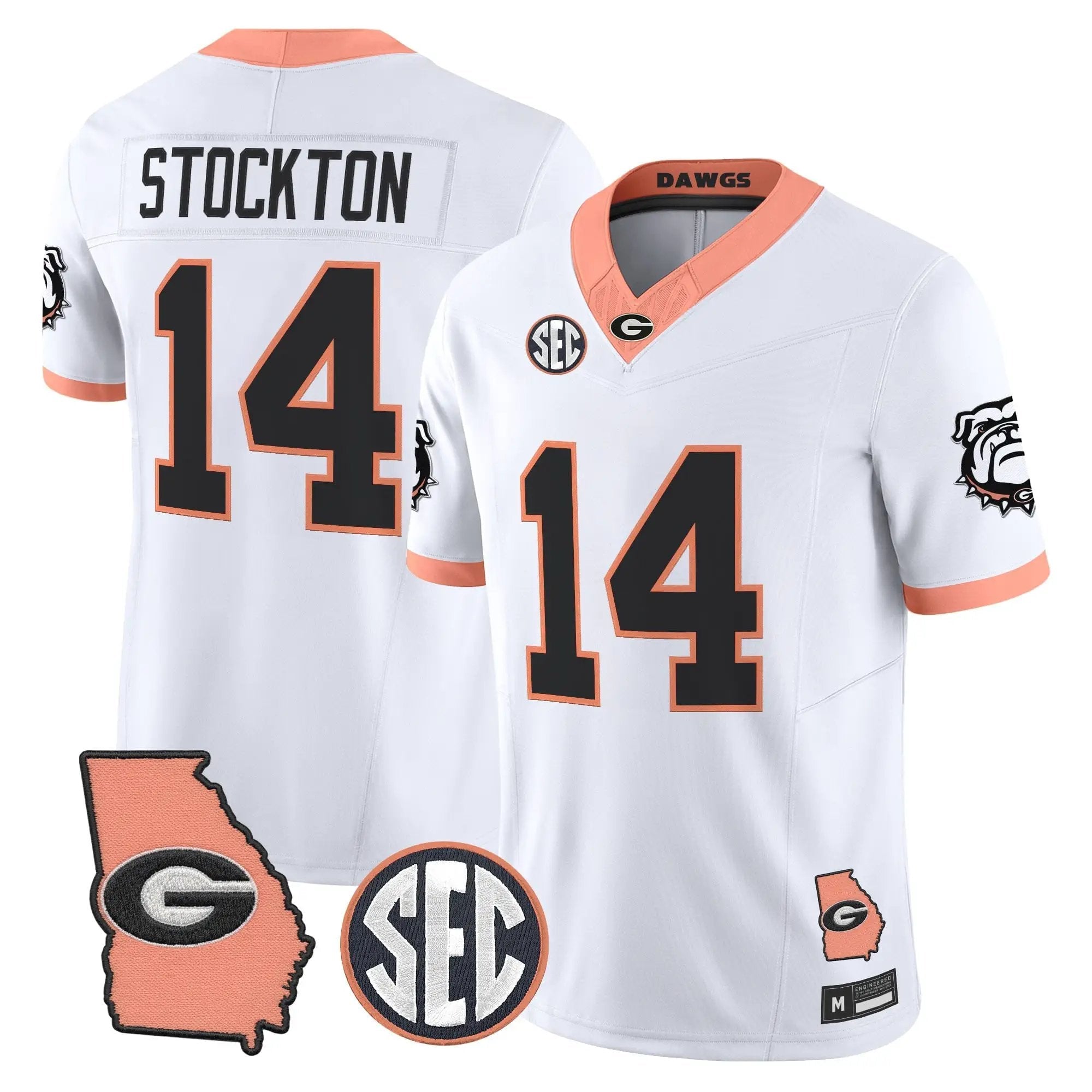 mens-georgia-bulldogs-the-big-peach-vapor-limited-jersey-all-stitched-24 - Top Design Fan Men Georgia Bulldogs The Big Peach Vapor Limited Jersey - Stitched