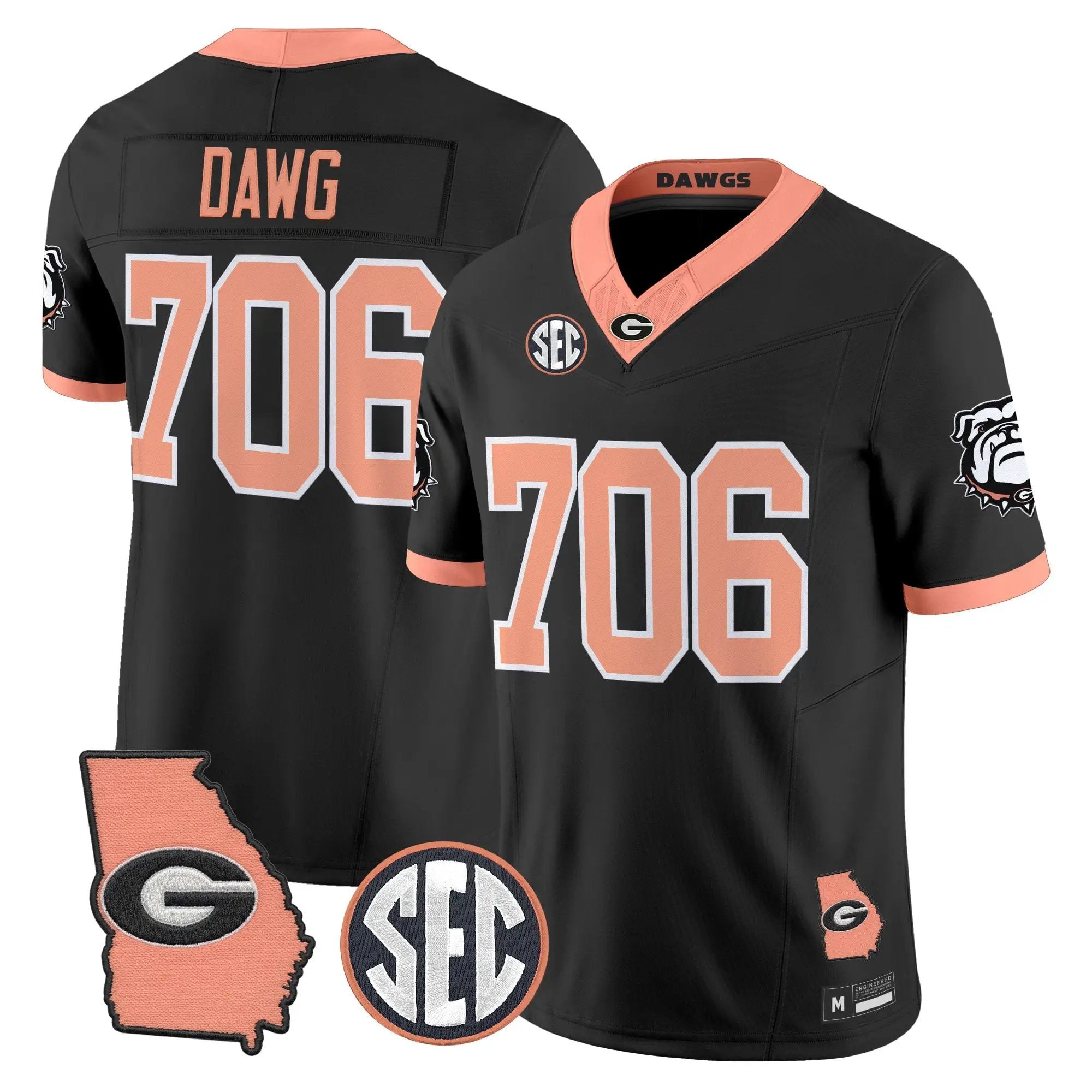 mens-georgia-bulldogs-the-big-peach-vapor-limited-jersey-all-stitched-37 - Top Design Fan Men Georgia Bulldogs The Big Peach Vapor Limited Jersey - Stitched