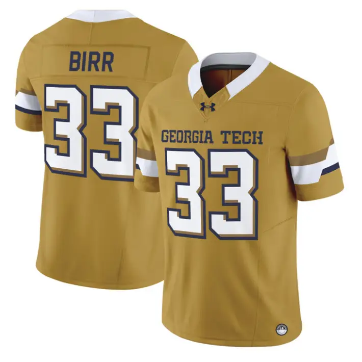 Aidan Birr Jersey #33 Georgia Tech Yellow Jackets 2026 Limited Stitched by My Store NCAA Football Jerseys