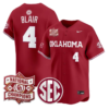 Alec Blair Jersey #4 Oklahoma 2026 National Champions Patch Stitched - Top Design Fan Alec Blair Jersey #4 Oklahoma 2026 National Champions Patch Stitched