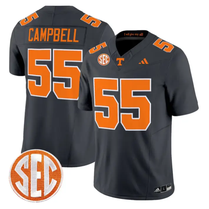 Amare Campbell Jersey #55 Tennessee Vols 2026 Vapor Limited Stitched by My Store NCAA Football Jerseys