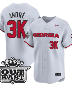 André Jersey #3k Georgia Bulldogs Baseball 2026 Outkast Stitched by My Store