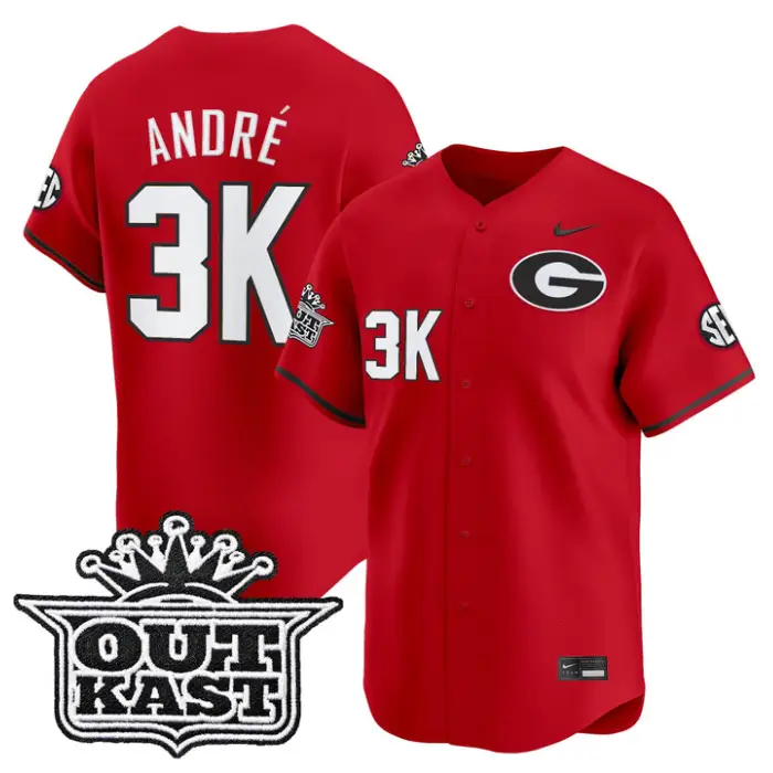 André Jersey #3k Georgia Bulldogs Baseball 2026 Outkast Stitched by My Store