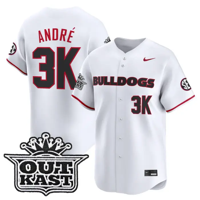 André Jersey #3k Georgia Bulldogs Baseball 2026 Outkast Stitched by My Store