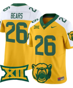 Bears Jersey #26 Baylor Bears 2026 Vapor Limited Stitched by My Store NCAA Football Jerseys