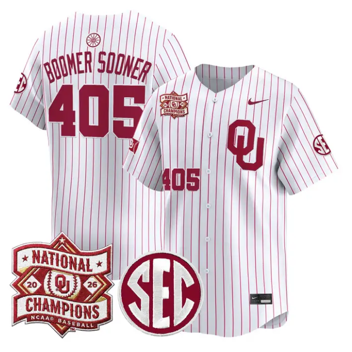 Boomer Sooner Jersey #405 Oklahoma 2026 National Champions Patch Stitched by My Store
