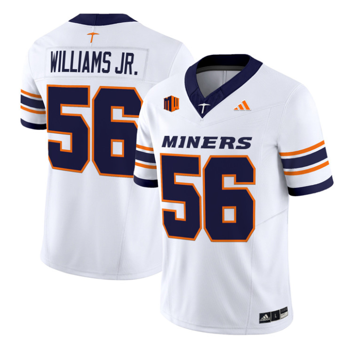 Brian Williams Jr Jersey #56 UTEP Miners 2016 Vapor Limited Stitched by My Store NCAA Football Jerseys