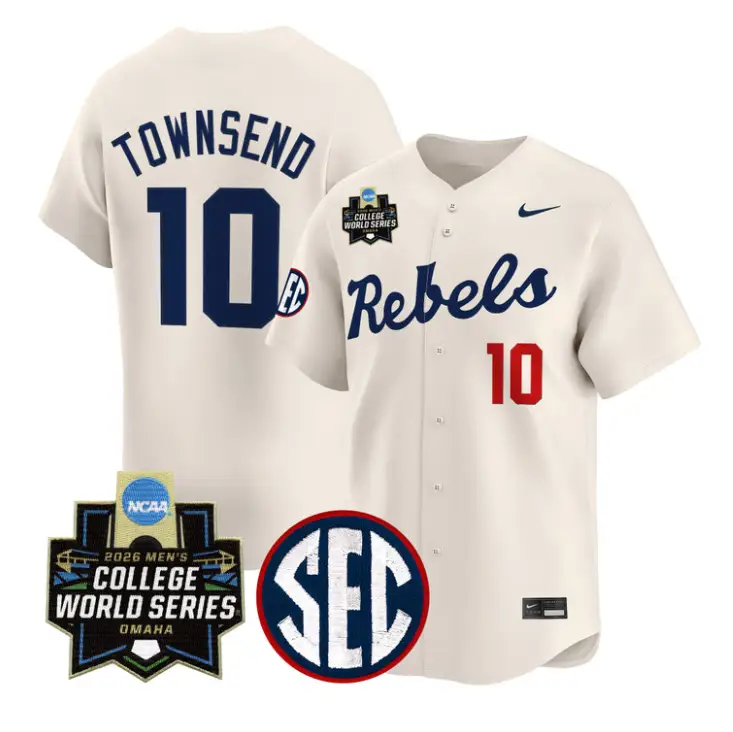 Cade Townsend Jersey #10 Ole Miss 2026 World Series Vapor Stitched Blue by My Store