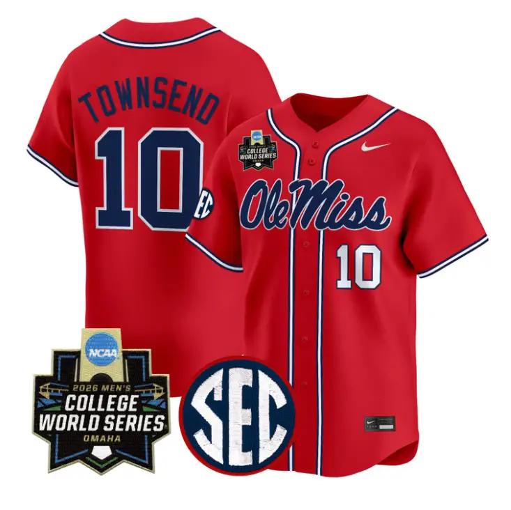 Cade Townsend Jersey #10 Ole Miss 2026 World Series Vapor Stitched Blue by My Store