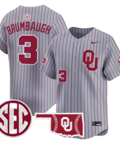 Cayden Brumbaugh Jersey #3 Oklahoma Sooners Baseball 2026 Vapor Stitched by My Store