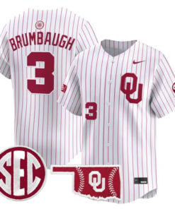 Cayden Brumbaugh Jersey #3 Oklahoma Sooners Baseball 2026 Vapor Stitched by My Store