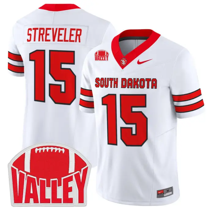 Chris Streveler Jersey #15 South Dakota 2026 Vapor Limited Stitched by My Store NCAA Football Jerseys