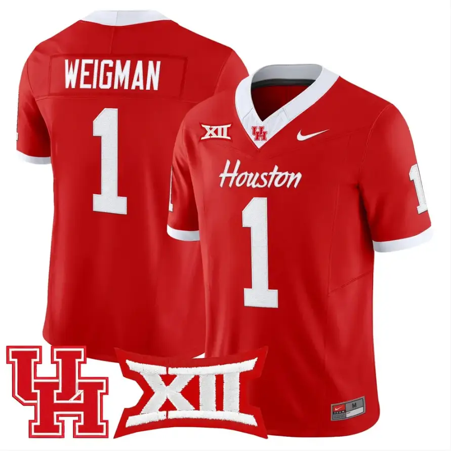 Conner Weigman Jersey #1 Houston Cougars 2026 Vapor Limited Stitched by My Store NCAA Football Jerseys