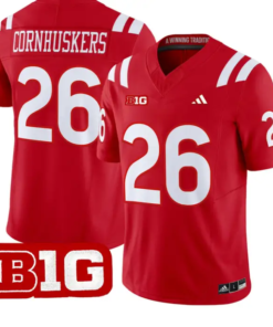 Cornhuskers Jersey #26 Nebraska Cornhuskers 2026 Vapor Limited Stitched by My Store NCAA Football Jerseys