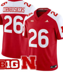 Cornhuskers Jersey #26 Nebraska Cornhuskers 2026 Vapor Limited Stitched by My Store NCAA Football Jerseys