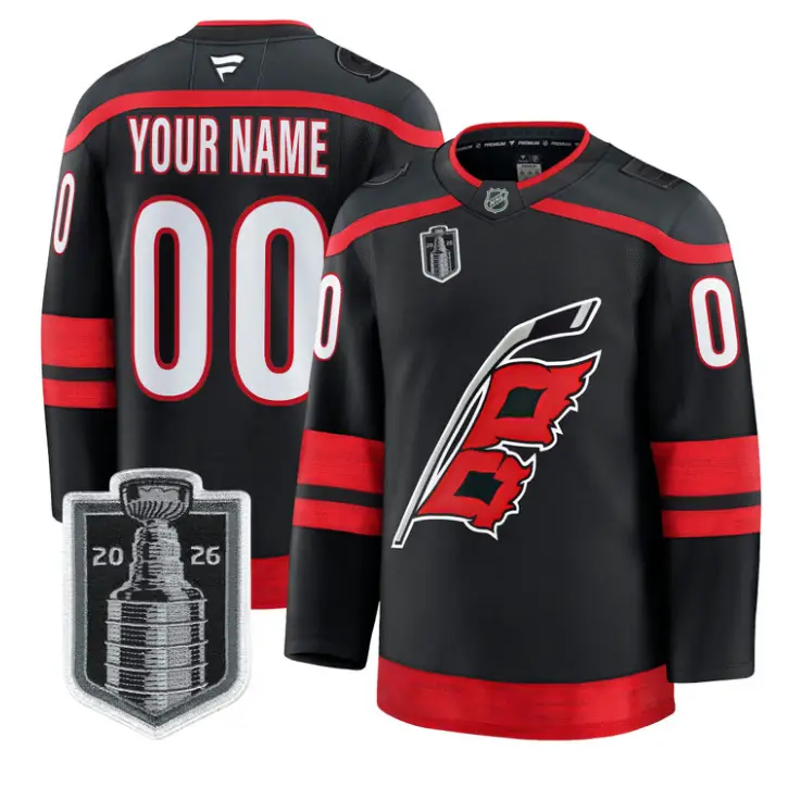 Custom Carolina Hurricanes Jersey 2026 Stanley Cup Patch Premium Stitched by Hockey David