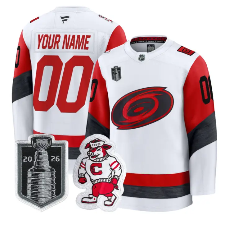 Custom Carolina Hurricanes Jersey 2026 Stanley Cup Patch Premium Stitched by Hockey David