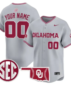 Custom Oklahoma Sooners Jersey Baseball 2026 Vapor Limited Stitched by My Store