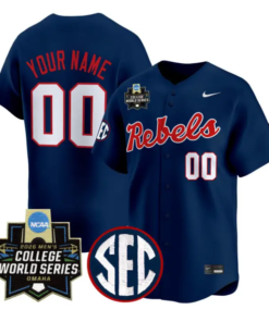 Custom Ole Miss Jersey 2026 World Series Vapor Premier Stitched by My Store