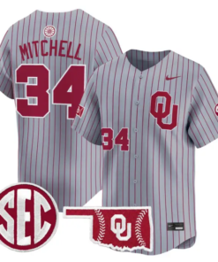 Dale Mitchell Jersey #34 Oklahoma Sooners Baseball 2026 Vapor Stitched by My Store