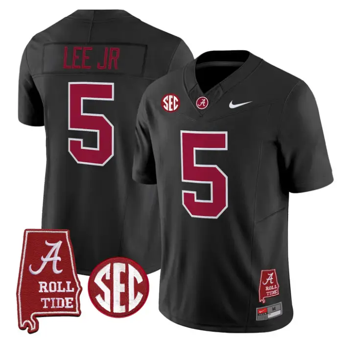 Dijon Lee Jr Jersey #0 Alabama Crimson 2026 SEC Patch Stitched by My Store NCAA Football Jerseys