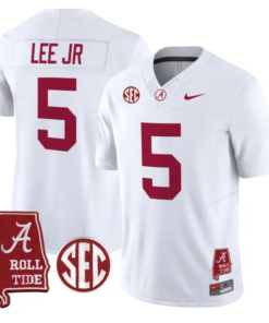 Dijon Lee Jr Jersey #0 Alabama Crimson 2026 SEC Patch Stitched by My Store NCAA Football Jerseys