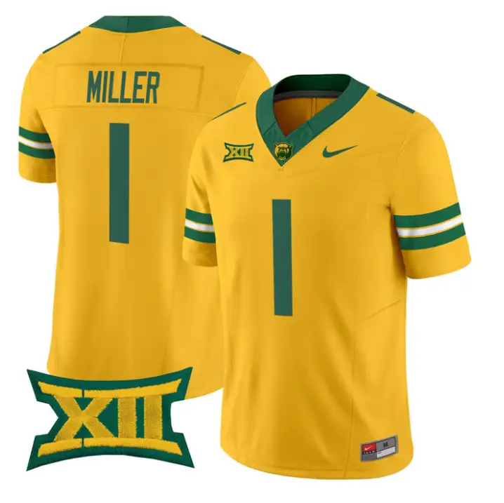 Dre'lon Miller Jersey #1 Baylor Bears 2026 Vapor Limited Stitched by My Store NCAA Football Jerseys