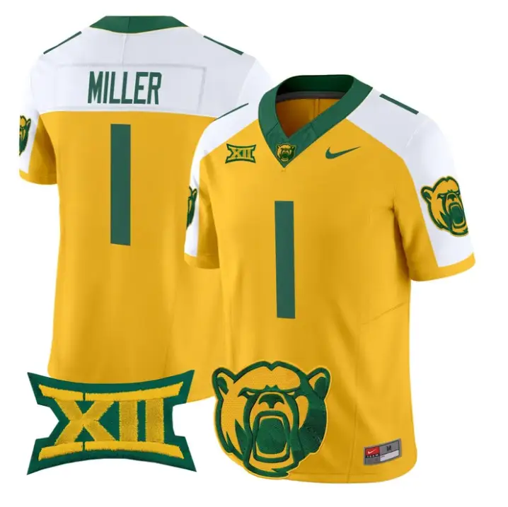 Dre'lon Miller Jersey #1 Baylor Bears 2026 Vapor Limited Stitched by My Store NCAA Football Jerseys