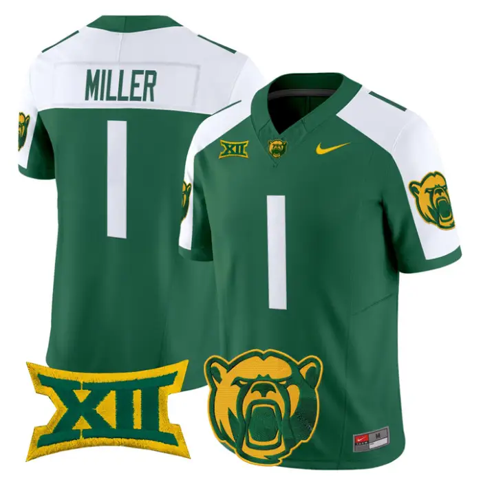 Dre'lon Miller Jersey #1 Baylor Bears 2026 Vapor Limited Stitched by My Store NCAA Football Jerseys