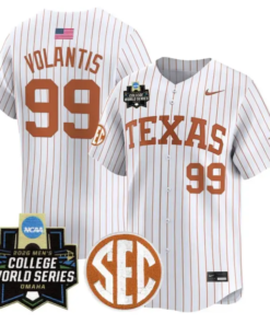 Dylan Volantis Jersey #99 Texas Longhorns 2026 World Series Stitched by My Store