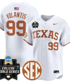 Dylan Volantis Jersey #99 Texas Longhorns 2026 World Series Stitched by My Store
