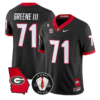 Earnest Greene III Jersey #71 Georgia Bulldogs 2026 Vince Dooley Stitched - Top Design Fan Earnest Greene III Jersey #71 Georgia Bulldogs 2026 Vince Dooley Stitched