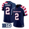 Emeka Egbuka Jersey #2 Ohio State America 250 Edition Limited Stitched - Top Design Fan Emeka Egbuka Jersey #2 Ohio State America 250 Edition Limited Stitched