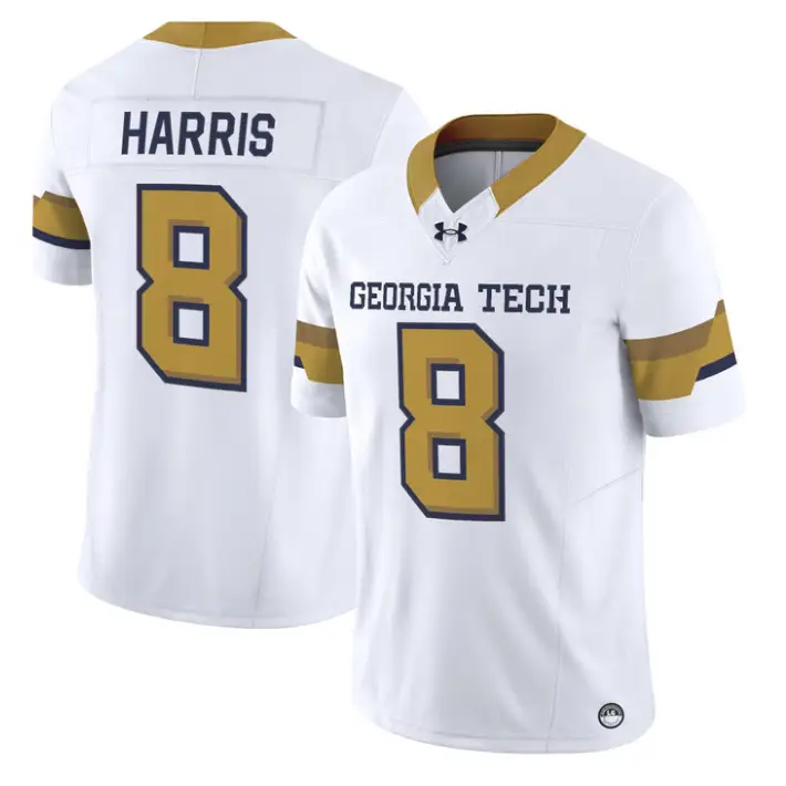 Gavin Harris Jersey #8 Georgia Tech Yellow Jackets 2026 Limited Stitched by My Store NCAA Football Jerseys
