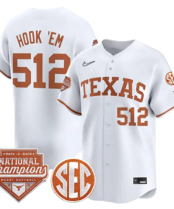 Hook 'Em Jersey #512 Texas 2026 Back-To-Back World SeriesChampions by My Store
