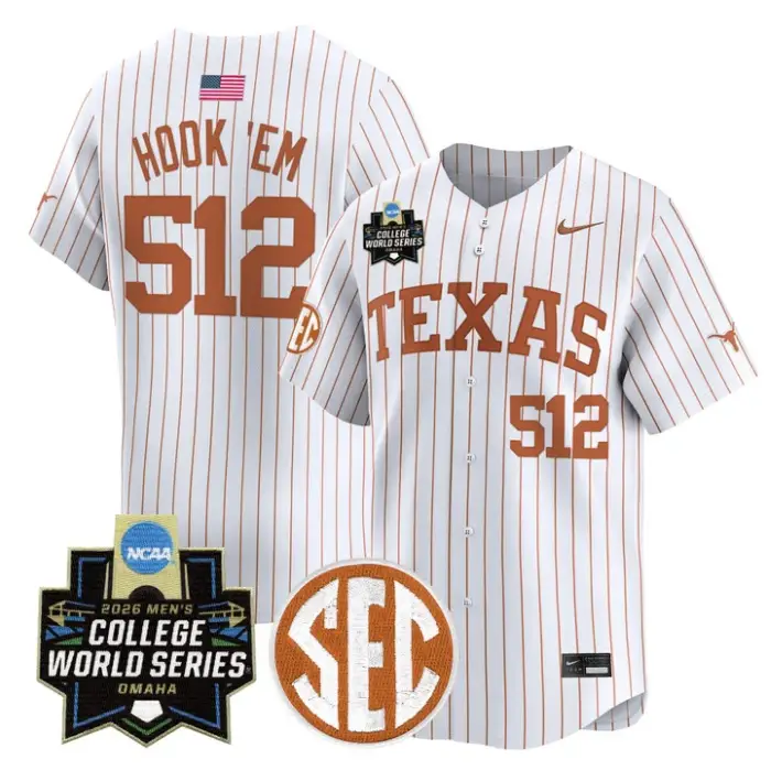 Hook 'Em Jersey #52 Texas Longhorns 2026 World Series Vapor Stitched by My Store