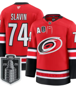 Jaccob Slavin Jersey #74 Carolina Hurricanes 2026 Stanley Cup Patch Stitched by Hockey David