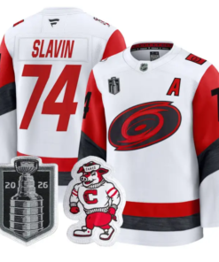 Jaccob Slavin Jersey #74 Carolina Hurricanes 2026 Stanley Cup Patch Stitched by Hockey David