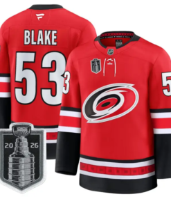 Jackson Blake Jersey #53 Carolina Hurricanes 2026 Stanley Cup Stitched by Hockey David