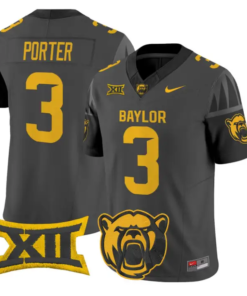 Jadon Porter Jersey #3 Baylor Bears 2026 Vapor Limited Stitched by My Store NCAA Football Jerseys
