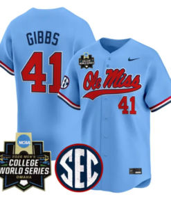 Jake Gibbs Jersey #41 Ole Miss 2026 World Series Vapor Stitched by My Store