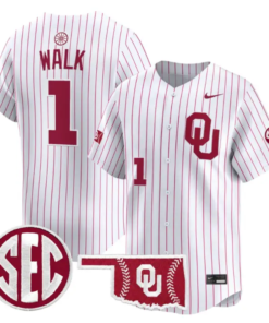 Jason Walk Jersey #1 Oklahoma Sooners Baseball 2026 Vapor Stitched by My Store