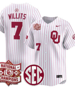 Jaxon Willits Jersey #7 Oklahoma 2026 National Champions Patch Stitched by My Store