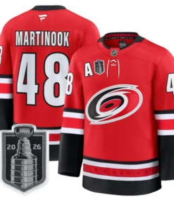Jordan Martinook Jersey #48 Carolina Hurricanes 2026 Stanley Cup Stitched by Hockey David