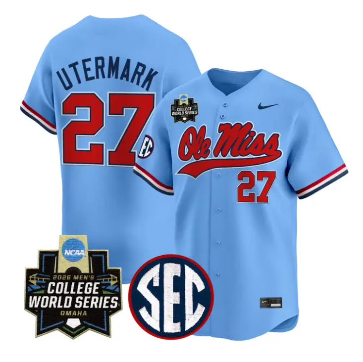 Judd Utermark Jersey #27 Ole Miss 2026 World Series Vapor Stitched by My Store